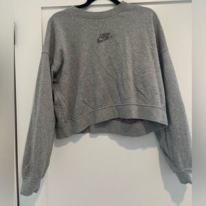 Nike gray cropped crew neck